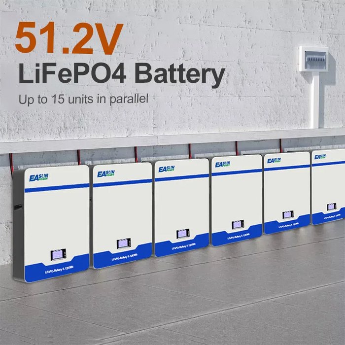 10kWh 48V 200Ah LiFePO4 Wall-Mounted Battery for Solar, Backup & Off-Grid | Easunpower