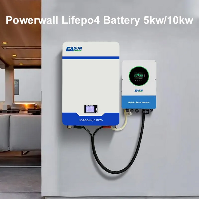 10kWh 48V 200Ah LiFePO4 Wall-Mounted Battery for Solar, Backup & Off-Grid | Easunpower