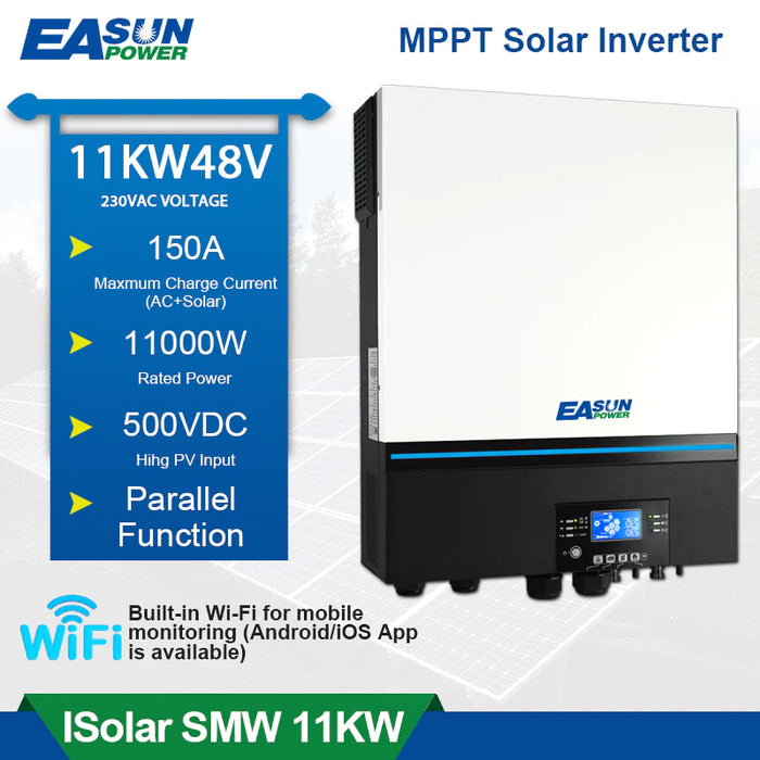 11KW Off Grid Inverter 150A Double MPPT Input Parallel 3 Phase-Easunpo ...