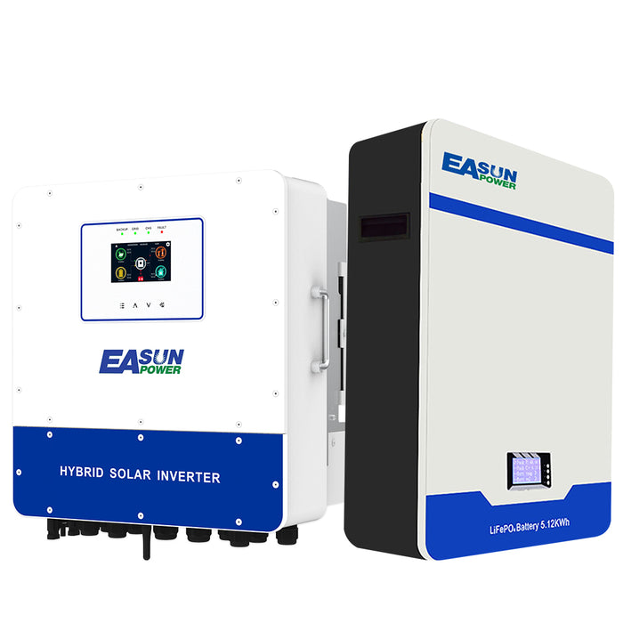 EASUN IP65 6kW Hybrid Solar Inverter 48V Dual MPPT for Home Battery