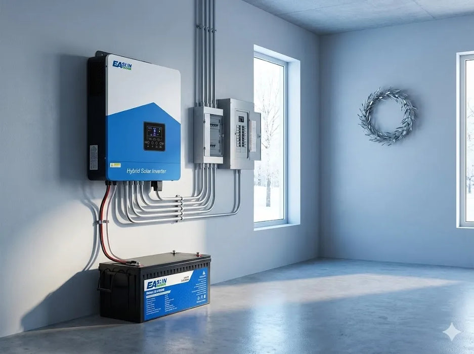 4.2K MPPT Solar Inverter 24V 220V Pure Sine Wave Off Grid Hybrid Inverter 120A-Easunpower