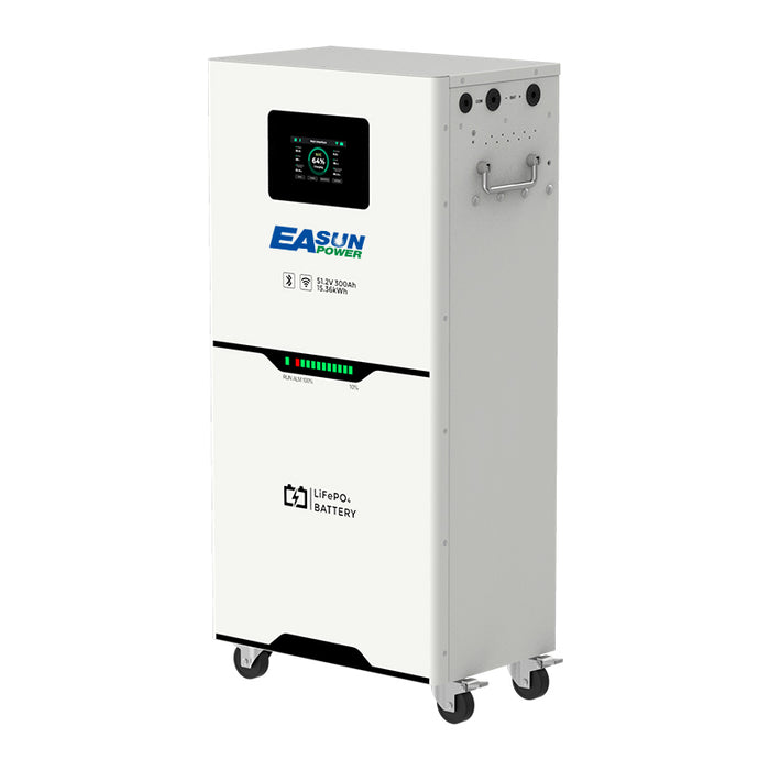 EASUN 12kW Home Energy Storage System with 15.36kWh LiFePO4 Battery | Dual MPPT | ToU Ready | WiFi Monitoring