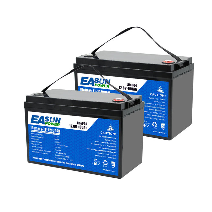 12V 100Ah Group 24 LiFePO4 Lithium Battery for RVs/Camping/Trolling Motor | Easunpower