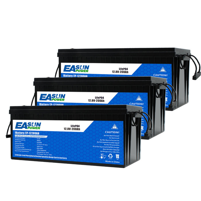 12V 200Ah LiFePO4 Deep Cycle Battery Fast EU delivery & Tax-Free | Easunpower