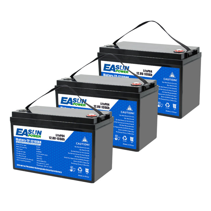 12V 100Ah Group 24 LiFePO4 Lithium Battery for RVs/Camping/Trolling Motor | Easunpower