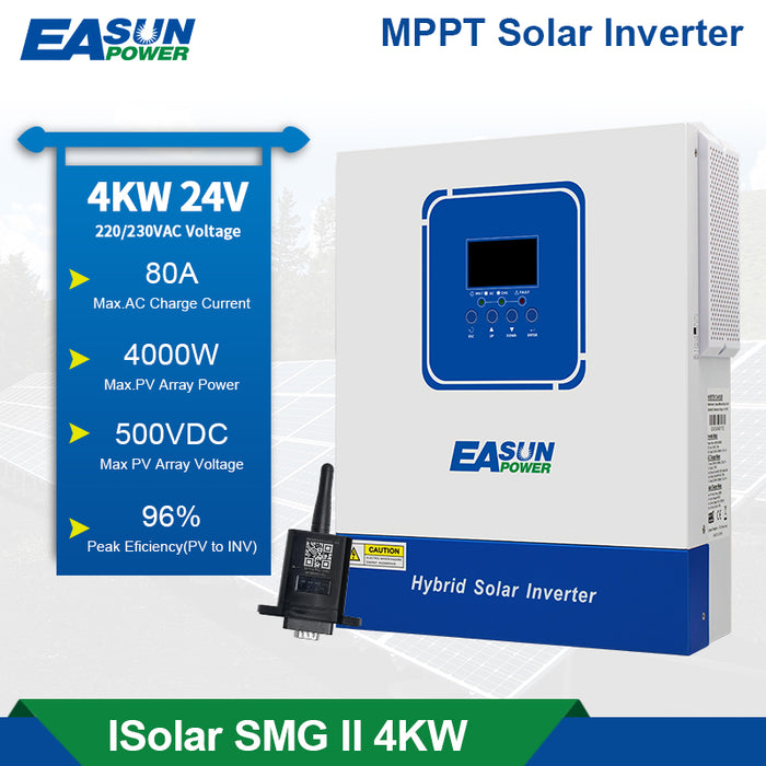 4KW Solar Inverter 100A MPPT Solar Charge Controller  With Wifi - Easunpower