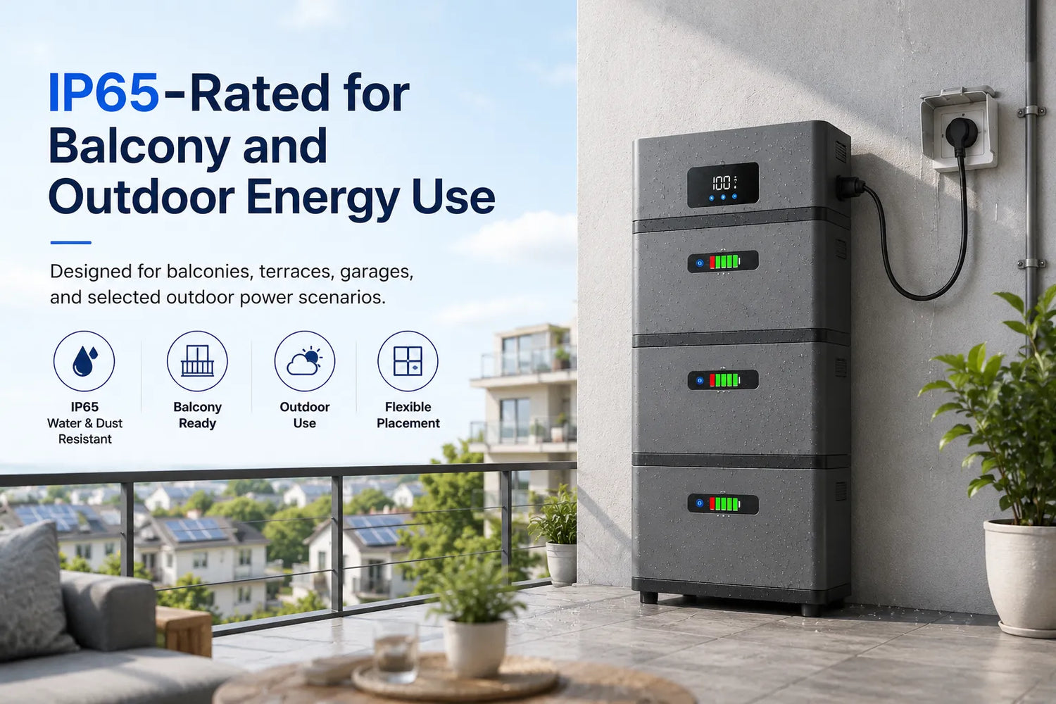 IP65-Rated for Balcony and Outdoor Energy Use