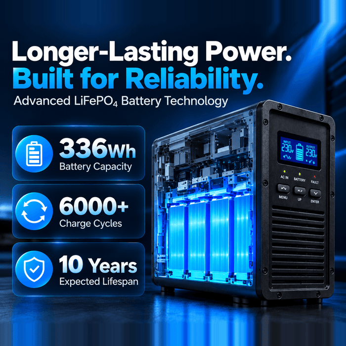 EASUN LiFePO4 UPS Battery Backup – 1000VA/800W & 1500VA/1000W Pure Sine Wave