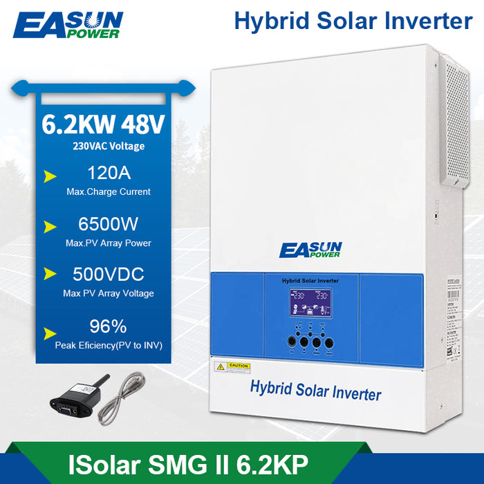 6.2KW Off Grid Inverter 120A MPPT Charger Parallel 3 Phase With WiFi - Easunpower