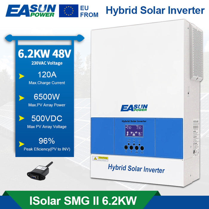 6.2KW Off Grid Inverter 120A MPPT Charger With WiFi NO parallel - Easunpower