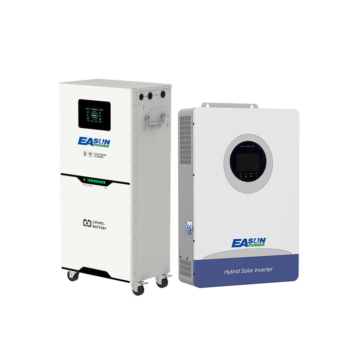 EASUN 12kW Home Energy Storage System with 15.36kWh LiFePO4 Battery | Dual MPPT | ToU Ready | WiFi Monitoring