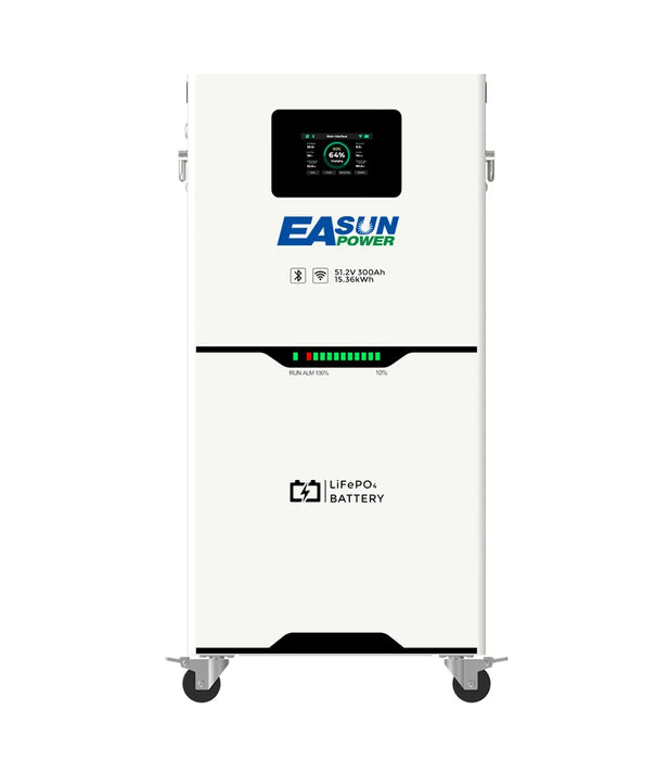 EASUN 12kW Home Energy Storage System with 15.36kWh LiFePO4 Battery | Dual MPPT | ToU Ready | WiFi Monitoring