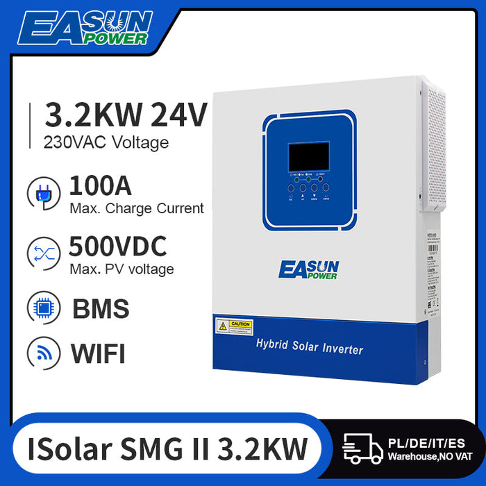 EASUN Off Grid Solar Inverter 3200W Pure Sine Wave Build-in MPPT 100A With Wifi